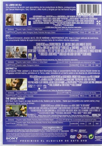 2012 / El Libro De Eli / District 9 / El Avispon Verde - Qua [DVD]