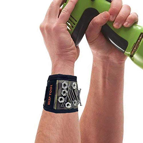 [2020 NEW] Wristband magnético con los imanes fuertes para los tornillos de la explotación agrícola, clavos, pedacitos de taladro - el mejor regalo de la herramienta para DIY Handyman