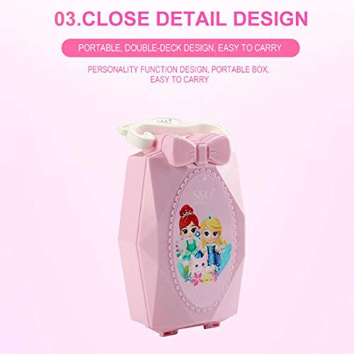 22 Piezas Maquillaje Juguete Infantil Niña con Cajas Juguete De Maquillaje Espejo Y Cierre Seguro No Tóxico Y Ecológico