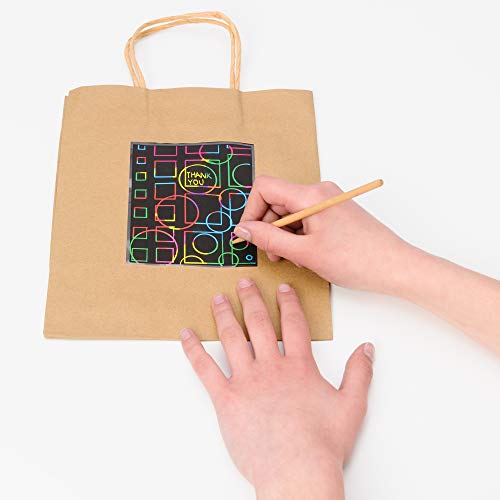 24 Bolsas de Regalo Marrón y Papel de Seda de Purple Ladybug - Bolsitas Kraft Originales 19x24x12 cm para Personalizar y Envolver Regalos, Envoltorio para Fiestas de Cumpleaños, Navidad y más