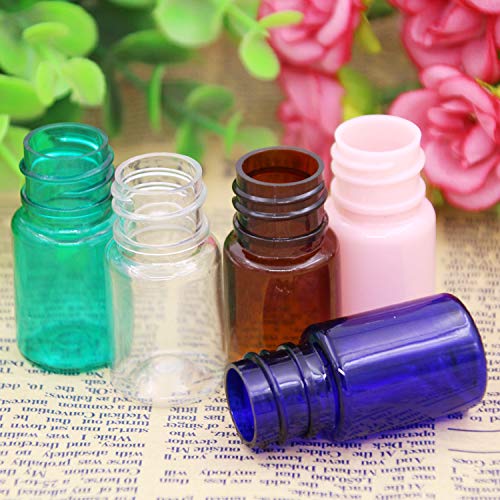 24 botellas de loción de plástico vacías transparentes de 5 ml con tapa, rellenables, para guardar perfume o cosméticos, para viajes y vida cotidiana, de la marca Essence