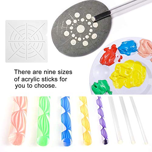 25 herramientas de punteo de mandala para pintar rocas, plantilla de mandala, bolígrafos de puntos, bandeja de pintura, cepillo y herramientas de modelado para manualidades de niños