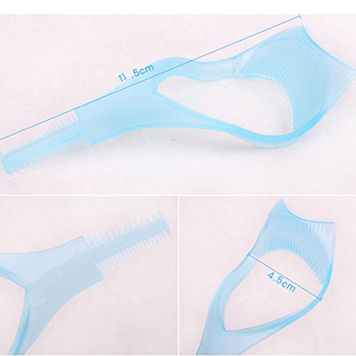 3 en 1 Mascara Aplicador Guía Herramienta Peine Pestañas Maquillaje plástico Curler belleza