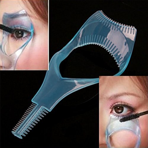 3 en 1 Mascara Aplicador Guía Herramienta Peine Pestañas Maquillaje plástico Curler belleza