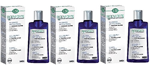 3 Esi Rigenforte Champú Anticaspa 200 ml delicada para forfora grasa y secos