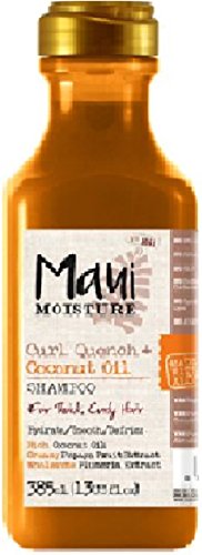 (3 PAQUETE) Maui Moisture Curl Quench Aceite de coco SHAMPOO x 385ml y Moisture Curl Quench Aceite de coco Curl DEJE EN Leche x 236ml y Moisture Curl Quench Aceite de coco ACONDICIONADOR x 385ml
