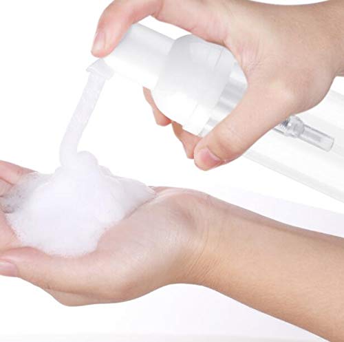 3 unidades vacías recargables de plástico transparente para botella de espuma, tamaño de viaje, dispensador de jabón de espuma, cosméticos