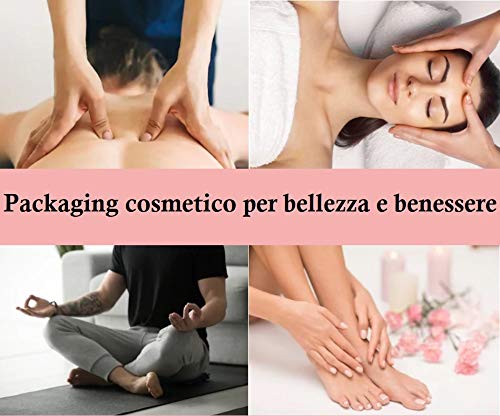 3 x 50 ml Botella de cristal transparente con blanco atomizador pulverizador