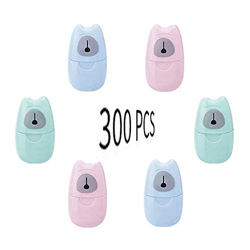 300 Piezas Jabones En Papel Desechable, JabóN Papel PortáTil, Soap Paper, Se Utiliza Para Actividades En Interiores Y Exteriores, Adecuado Para BañO, Cocina, BañO, JardíN, Viajes, Ciclismo, Etc.