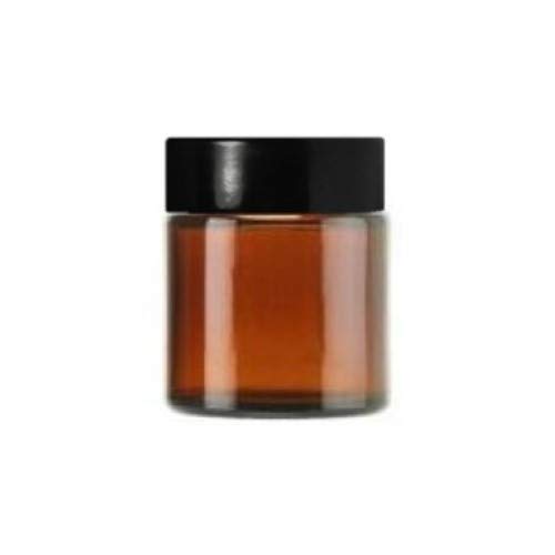 30ml Vidrio Ámbar Tarros con negro Urea EPE Forrado Tapas (Pack de 4). apto para aromaterapia, Cremas, Geles, Sérums, Cera, Ungüentos, Primeros Auxilios etc