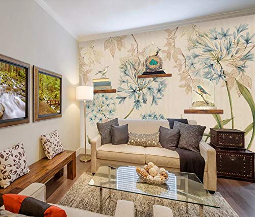 3D Murales Papel Pintado Pared Calcomanías Decoraciones País Americano Azul Claro Sala De Estar Sofá Fondo Dormitorio Art º Los Niños Habitación (W)400x(H)280cm