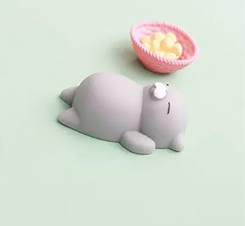 3Pcs Mini Kawaii suave Cat pollo cierre elástico Squishy juguete con caja mochi Squeeze Toy Stress Reliever