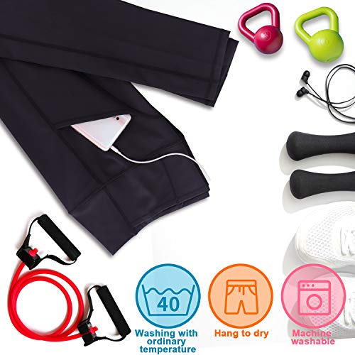 3W GRT Leggings mujer fitness,Mallas Deportivas de Mujer,Pantalones elásticos de yoga con bolsillos laterales,polainas de yoga Fitness,Yoga (Negro-W11, L)