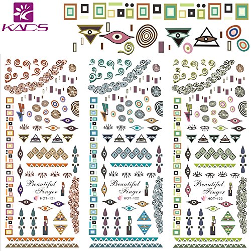 4 Hojas Surtido Pegatina Decoracion para las Uñas Decal DIY uñas herramienta de decoración arte adhesivos uñas Pegatinas