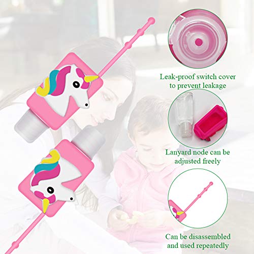 4 Piezas Botellas de Viaje Portátiles para Niños,Botellas Recargables de Silicona a Prueba de Fugas para la Escuela, Viajes, Juegos al Aire Libre, campamentos (b)