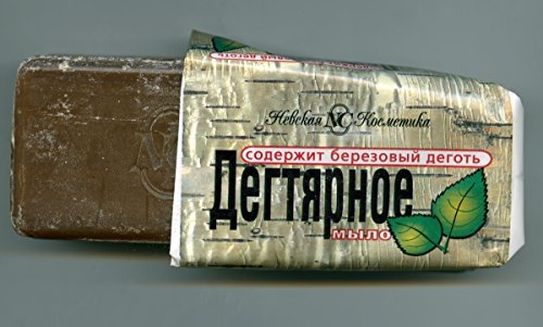 4 unidades (4 x 140 g) de alquitrán (alquitrán de cerezo) contra la dermatitis acné, jabón de abedul de Rusia.