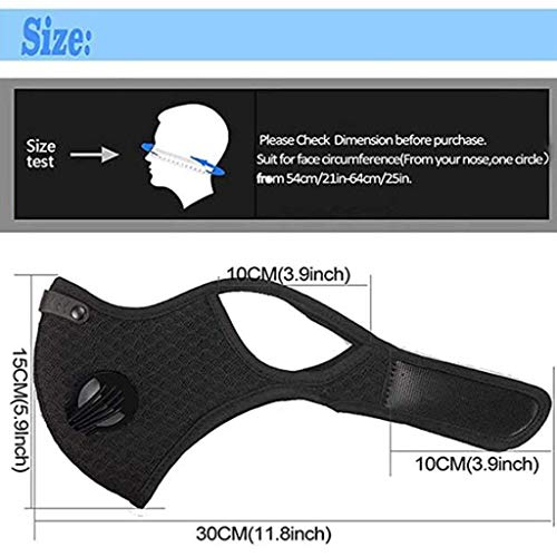 4xMasks-Mascarillas 8xFiltros Ciclismo movimiento aire libre Unisex Protector Facial Tela Diseño moda Protección Respiratoria Antipolvo Visera Facial Cara Reutilizables Lavable Ciclismo