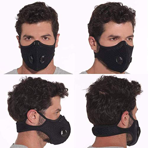 4xMasks-Mascarillas 8xFiltros Ciclismo movimiento aire libre Unisex Protector Facial Tela Diseño moda Protección Respiratoria Antipolvo Visera Facial Cara Reutilizables Lavable Ciclismo