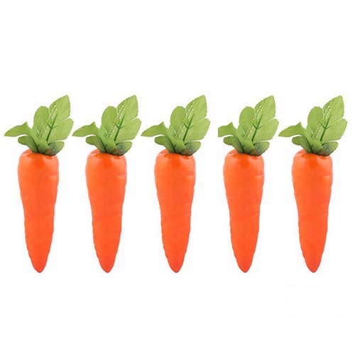 5 Piezas de simulación de Zanahorias Vegetales Artificiales Decoraciones para el hogar y la Cocina