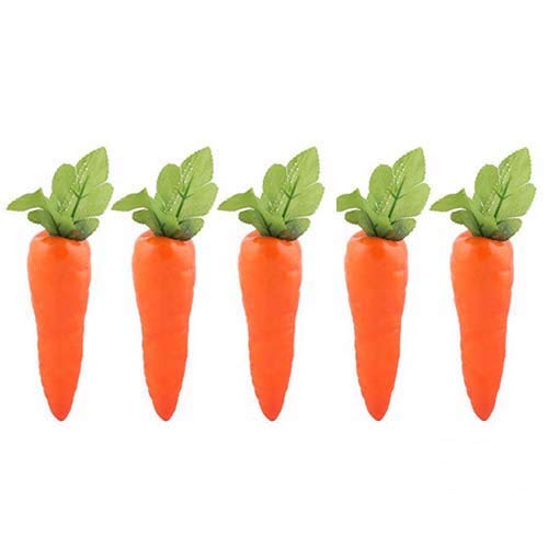 5 Piezas de simulación de Zanahorias Vegetales Artificiales Decoraciones para el hogar y la Cocina