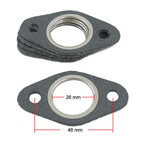 5 x Junta de escape Vespa 50 S, Sport S (2takt)/Derbi GP 1 Open, Racing, Revolution (fortalece.)