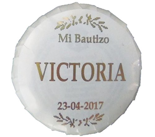 50 Jaboncitos Personalizados para Comunión-boda-bautizo en rosa, azul u oro (oro)