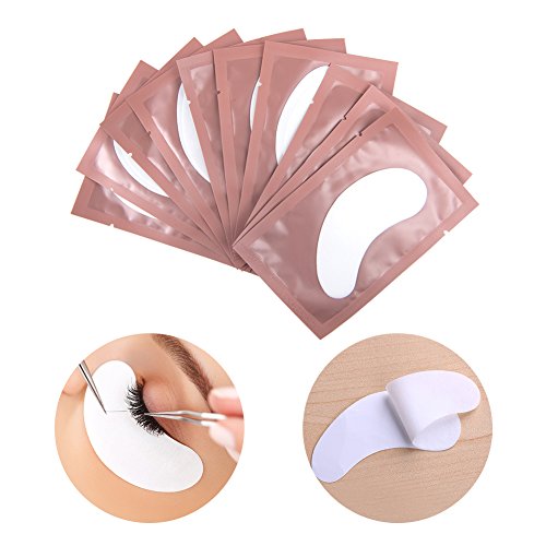 50 Pares Almohadillas de Gel sin Pelusas para Extensiones de Pestañas Gel del Parches Ojos Extension de Pestañas Pads Eye Gel Pads Herramienta de Belleza para Salon (Rosa)