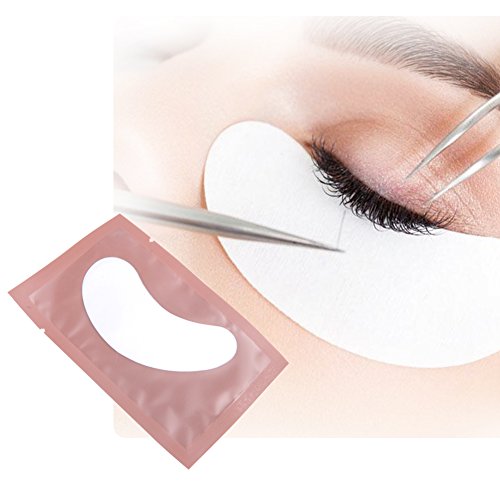 50 Pares Almohadillas de Gel sin Pelusas para Extensiones de Pestañas Gel del Parches Ojos Extension de Pestañas Pads Eye Gel Pads Herramienta de Belleza para Salon (Rosa)