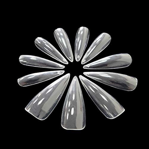 550 Piezas Uñas postizas de bailarina Puntas de uñas Stiletto Full Cover Uñas postizas transparentes