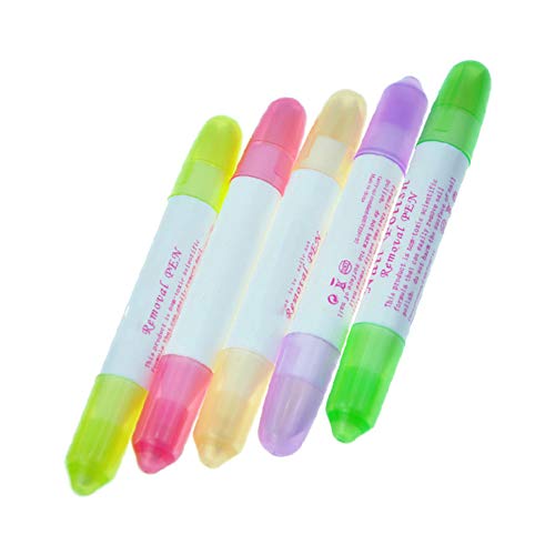 5pcs / set Esmalte de uñas Corrector de eliminación de lápiz de uñas de arte polaco Detergente con puntas de repuesto Maquillaje Corrector pluma del removedor para aplicaciones domésticas o salón