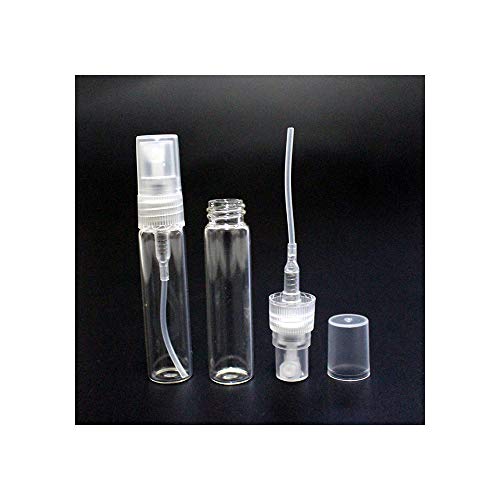 5pcs/2ml de Paquetes 3ML 10ml Negro Clear Mini Perfume Tubo de Muestra Botella cosmética de Viales de Vidrio Delgadas de Vidrio vacía,Black Sprayer,10ml