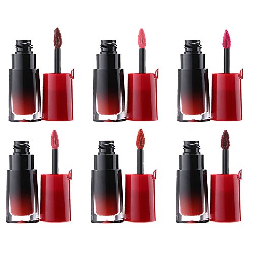6 Colores Profesional Labial Mate Pintalabios Permanente de Maquillaje Larga Duracion para Niñas por ESAILQ D