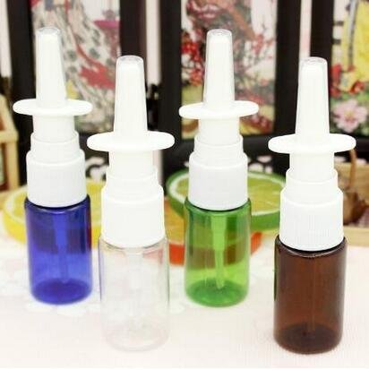 6 mini botellas de plástico vacías de 5 ml rellenables para spray de nasal, contenedor de frascos de pulverizadores finos para aceites esenciales, perfumes