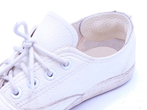 6 Pares Acolchado Talón Protección Plantillas High Heels Pads Cuero Talón plana Cuidado de los pies talón Cojín Protector de pies para juanetes Mujer herrens (Beige)