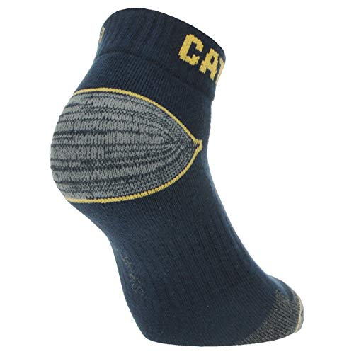 6 Pares calcetines bajos CAT Caterpillar, para hombre, reforzados en el talón y la punta, excelente calidad de Algodón (Azul, 39-42)