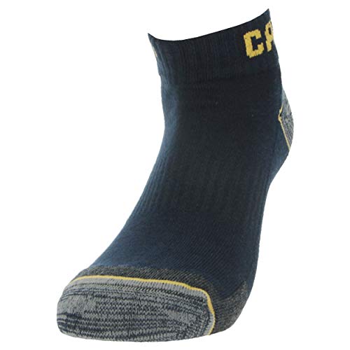 6 Pares calcetines bajos CAT Caterpillar, para hombre, reforzados en el talón y la punta, excelente calidad de Algodón (Azul, 39-42)