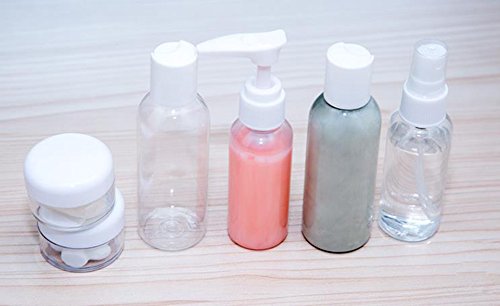 6 x da. WA aire contenedores de botellas de botella de viaje Artículos de aseo de viaje para maquillaje cosmético