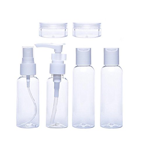 6 x da. WA aire contenedores de botellas de botella de viaje Artículos de aseo de viaje para maquillaje cosmético