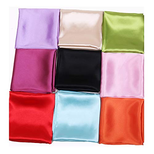 60 cm Candy Colors Women Silk Scarf Fashion Silk Shawl Head Covering Ladies Professional Small Squares Send Random Talla única