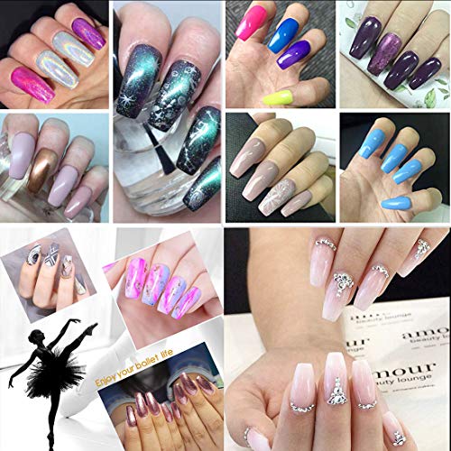 600 piezas Bailarina Uñas Falsas Uñas Artificiales Ataúd Uñas Acrílicas Medianas para la etiqueta del arte del clavo Puntas de uñas de cubierta completa 10 tamaño Uñas postizas blancas