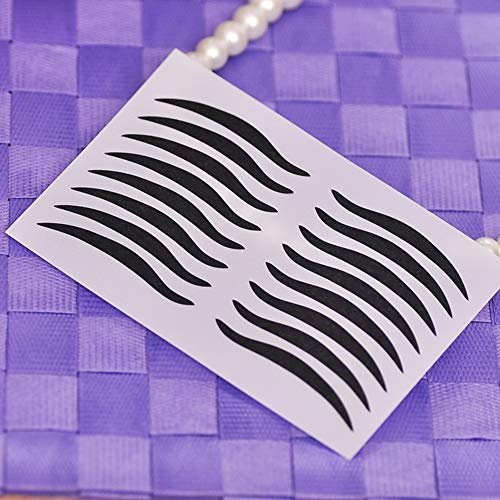 64 pares de cintas de párpado laterales dobles pegatinas de delineador de ojos negro tiras de elevación para conseguir un par de ojos grandes y encantadores
