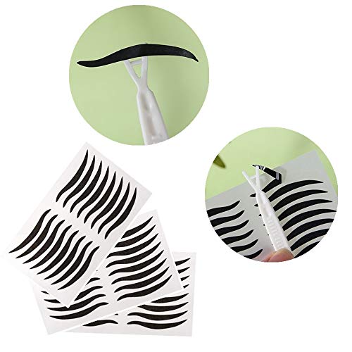 64 pares de cintas de párpado laterales dobles pegatinas de delineador de ojos negro tiras de elevación para conseguir un par de ojos grandes y encantadores