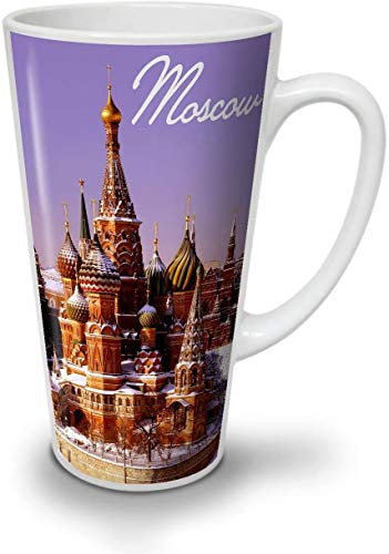 77 xiochgzish Taza Russian Capital Art Latte, Taza de café de Moscú, asa cómoda, impresión a Dos Lados, cerámica Resistente
