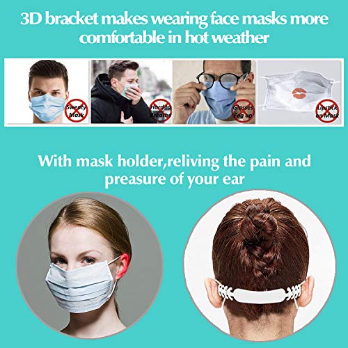 8PCS Marco de soporte interno para máscara,50 tiras de aluminio para puente de nariz, ,Aumento de la distancia entre la nariz y la boca-Puede hacer que la respiración sea suave