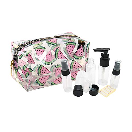 9 Paquetes Botellas dispensadoras Accesorios de Viaje Botellas de Viaje vacías Bolsa de Aseo para Viajes Juegos de Botellas Esenciales Accesorios de Viaje a Prueba de Fugas Juegos de Botellas