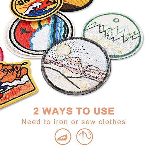 9 piezas Patch Sticker, parches bordados, Parches ropa Termoadhesivos, Parches ropa, Parches bordados cosidos, insignia de parche bordado para la camiseta Jeans Ropa Bolsas