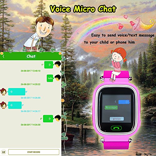 9Tong Reloj Inteligente para Niños con GPS, Reloj Inteligente para Niños con Rastreador GPS y Soporte SIM gsm con Pantalla Táctil, Llamadas de Emergencia
