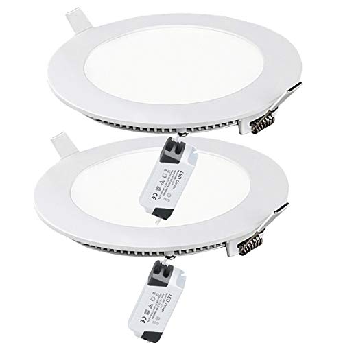 9W Luz de Techo Empotrada LED Redondo Panel de Luz Led Downlight Destacar Iluminación Cocina Baño Corredor 3000K Warm White Tamaño del Agujero 12.5CM