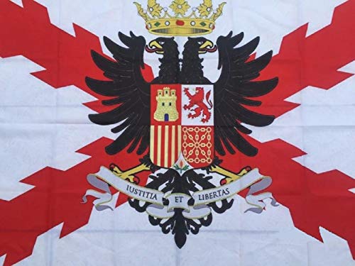 a-more.es Bandera Decorativa Tercios españoles - Imperio español - con Escudo - 150 x 90 cm.