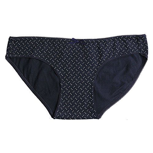 ABClothing Womens Soft Cotton Black Low Rise Bow Bikini Unberwear Paquete de lencería de 6 XL Negro